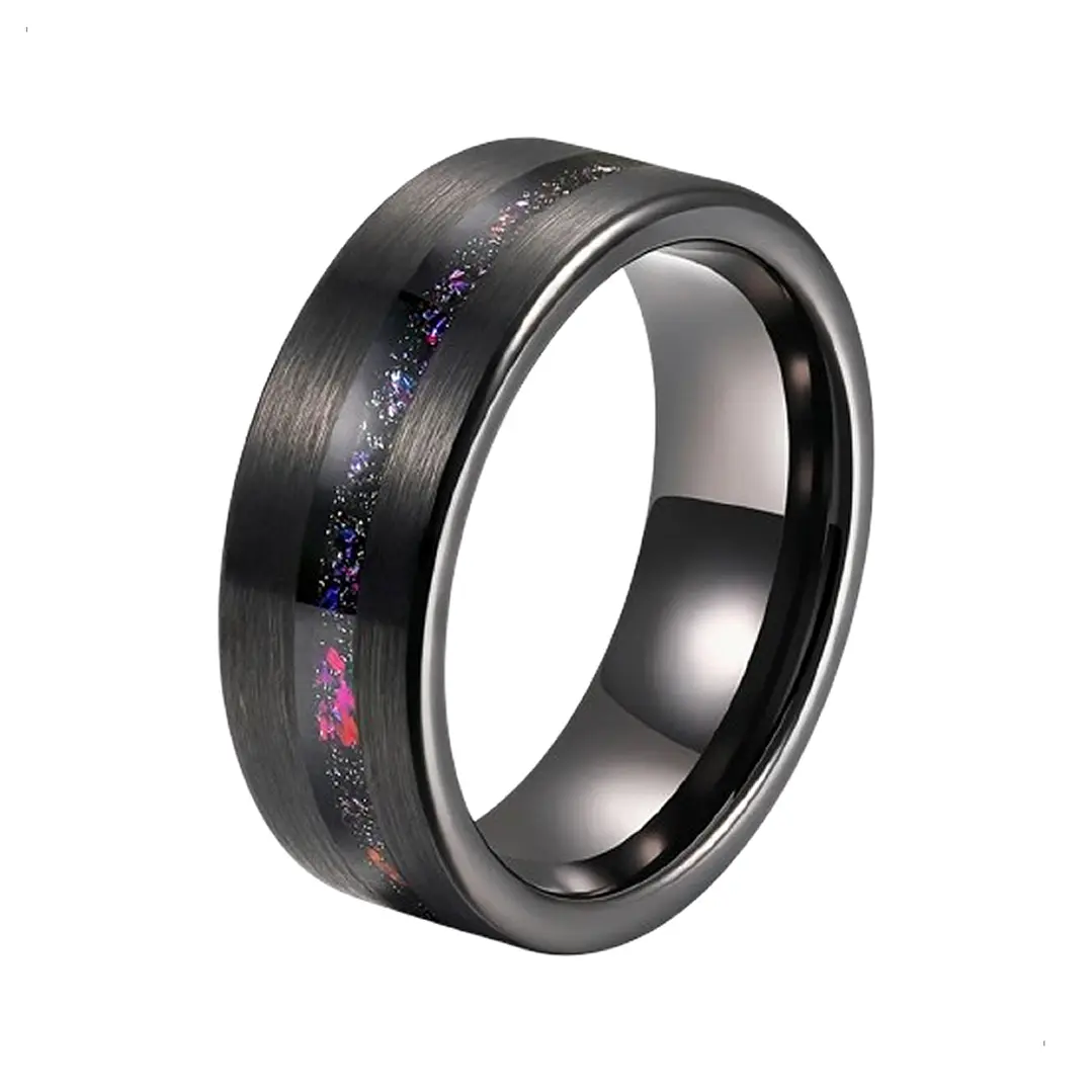 Anillo Tungsteno Starry Night Premium 8mm, Ultra Resistente 1