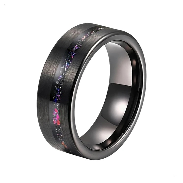 Anillo Tungsteno Starry Night Premium 8mm, Ultra Resistente 1