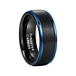 Anillo Tungsteno Hombre Cosmic Blue 8mm, Alta Resistencia - Miniatura 1