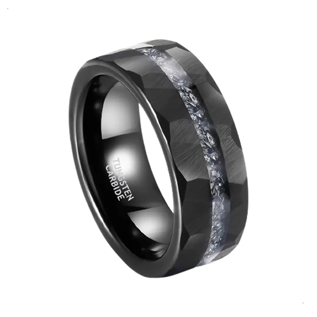 Anillo Tungsteno Infinity Line 8mm Facetado, Calidad Premium 1