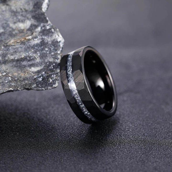 Anillo Tungsteno Infinity Line 8mm Facetado, Calidad Premium 2