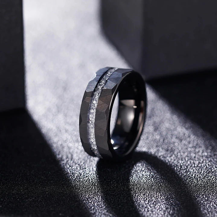 Anillo Tungsteno Infinity Line 8mm Facetado, Calidad Premium 5