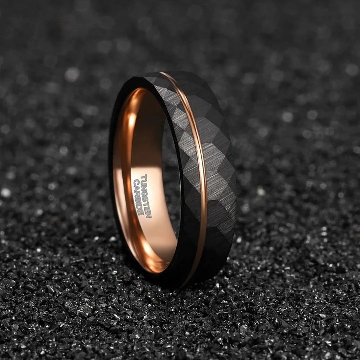 Anillo Tungsteno Infinite Rose 6mm, Compromiso Premium 3