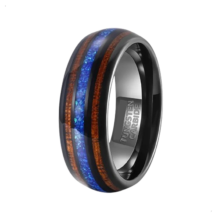 Anillo Tungsteno Noctis Blue 8mm, Estilo y Durabilidad 1