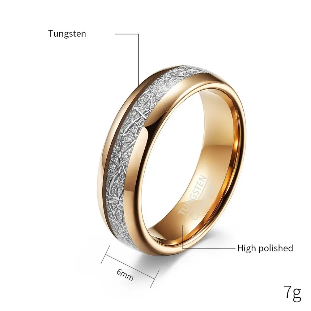 Anillo Tungsteno Royal Promise 6mm, Compromiso Premium 3