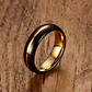 Anillo Tungsteno Midnight Gold 6mm, Estilo y Durabilidad - Miniatura 2
