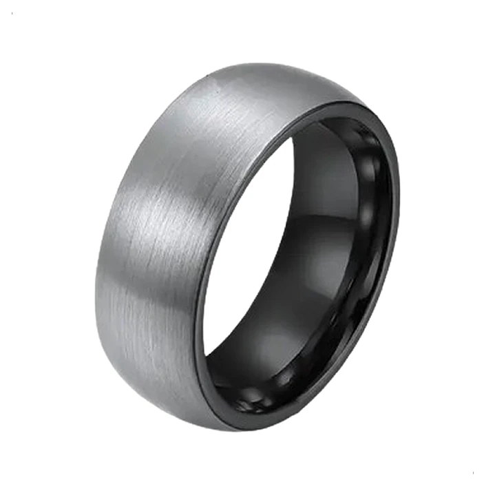 Anillo Carburo De Tungsteno, Baltimore Silver, Hombre 1