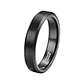 Anillo Carburo De Tungsteno, 6mm Black Bisel, Hombre - Miniatura 1