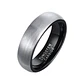 Anillo Compromiso Carburo De Tungsteno 6mm. Silver, Unisex - Miniatura 1