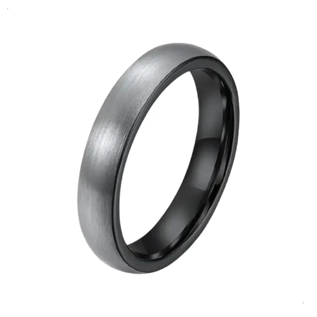 Anillo Compromiso Carburo De Tungsteno 4mm. Silver, Unisex 1