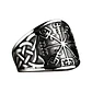 Anillo Acero Inoxidable Vikingo Con Runa Vegvísir, Hombre - Miniatura 1