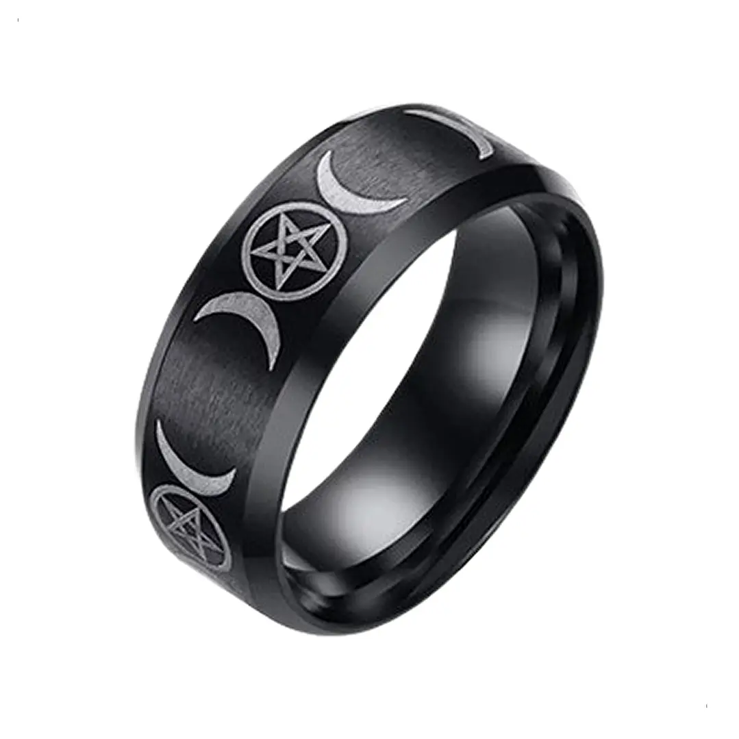 Anillo Pentagrama, Acero Inoxidable, Unisex 1