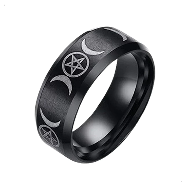 Anillo Pentagrama, Acero Inoxidable, Unisex 1