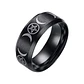 Anillo Pentagrama, Acero Inoxidable, Unisex - Miniatura 1