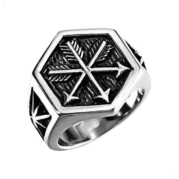 Anillo Arrows, Acero Inoxidable, Hombre 1