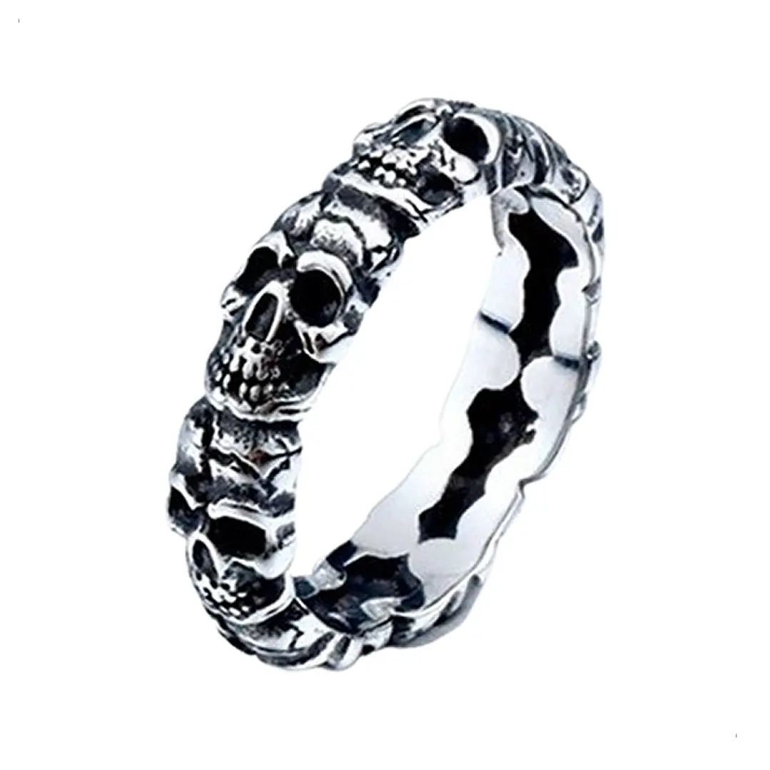 Anillo Calaveras, Acero Inoxidable, Unisex 1