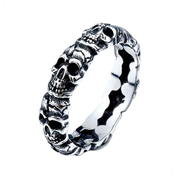 Anillo Calaveras, Acero Inoxidable, Unisex 1