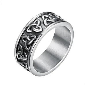 Anillo Nudos Celtas Unisex, Acero Inoxidable