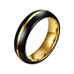 Anillo Tungsteno Midnight Gold 6mm, Estilo y Durabilidad - Miniatura 1