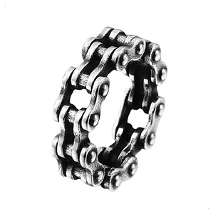 Anillo Estilo Cadena, Acero Inoxidable, Hombre