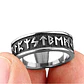 Anillo Vikingo Runas Unisex, Acero Inoxidable - Miniatura 1