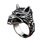 Anillo Vikingo Furious Fenrir, Acero Inoxidable, Hombre - Miniatura 1