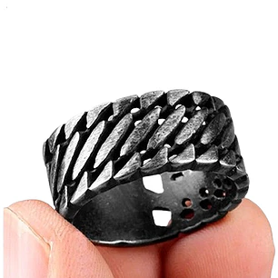 Anillo Vikingo Athelstan, Acero Inoxidable Vintage