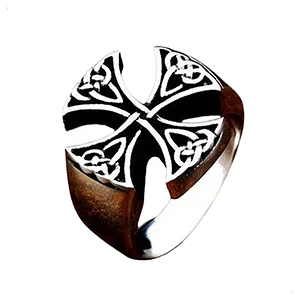 Anillo Celtic Cross, Acero Inoxidable, Hombre