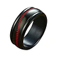 Anillo Black And Red, Spinner Giratorio, Acero Inoxidable - Miniatura 1