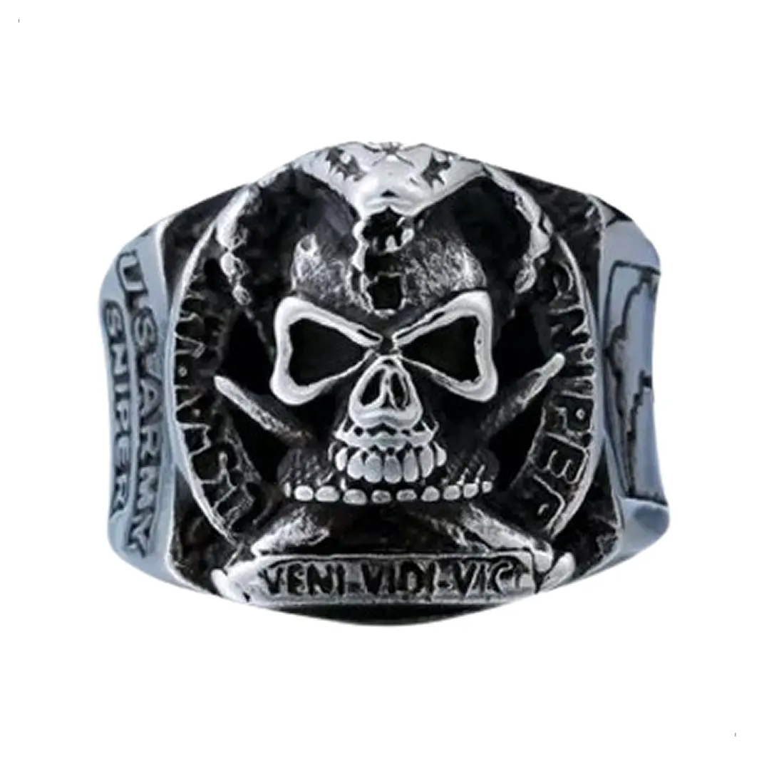 Anillo U.s. Army Skull, Acero Inoxidable, Hombre 1