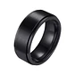 Anillo Black Con Spinner Giratorio, Acero Inoxidable, Unisex - Miniatura 1