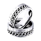 Anillo Vikingo Spinner Giratorio Runas Y Cadena, Unisex - Miniatura 1