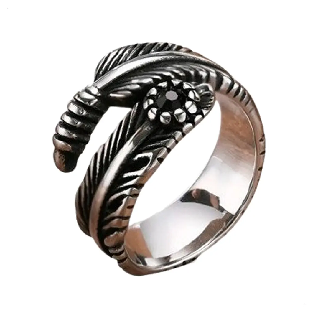 Anillo Pluma, Acero Inoxidable, Hombre 1