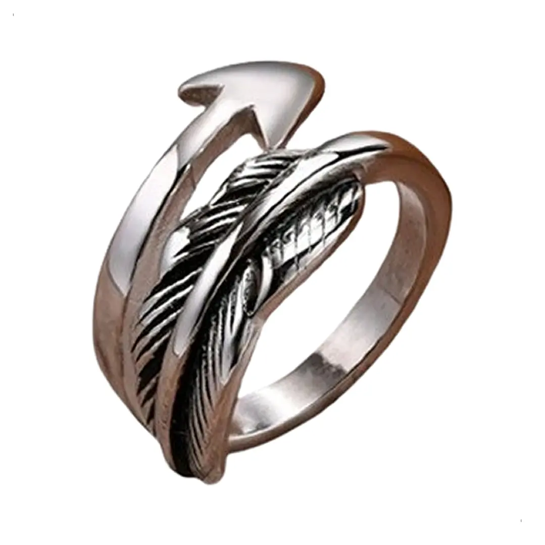 Anillo Pluma Flecha, Acero Inoxidable, Hombre 1