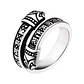 Anillo Vikingo Dragón Runas Nórdicas, Acero Inoxidable - Miniatura 1