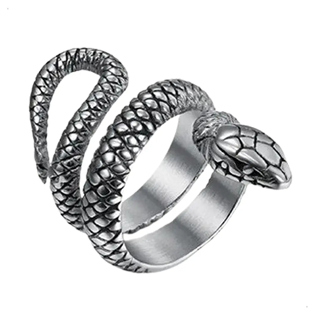 Anillo Serpiente Amaru, Acero Inoxidable, Unisex 1