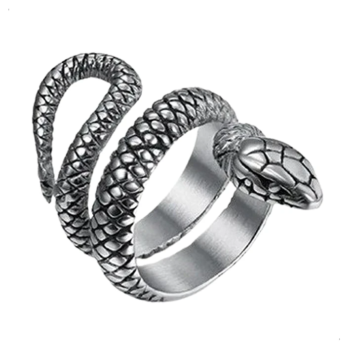 Anillo Serpiente Amaru, Acero Inoxidable, Unisex 1
