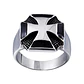 Anillo Cruz De Malta, Acero Inoxidable, Unisex - Miniatura 1