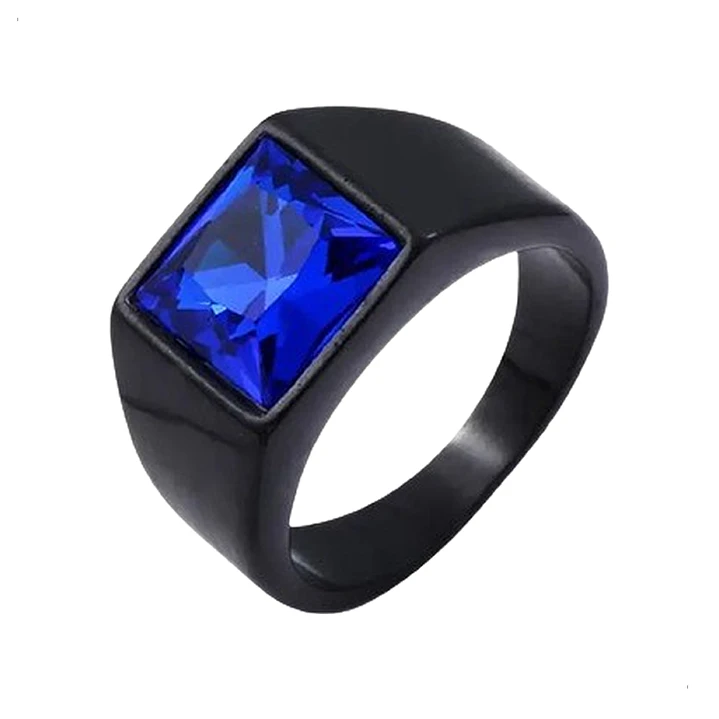Anillo Hamburgo, Black And Blue, Acero Inoxidable, Hombre 1