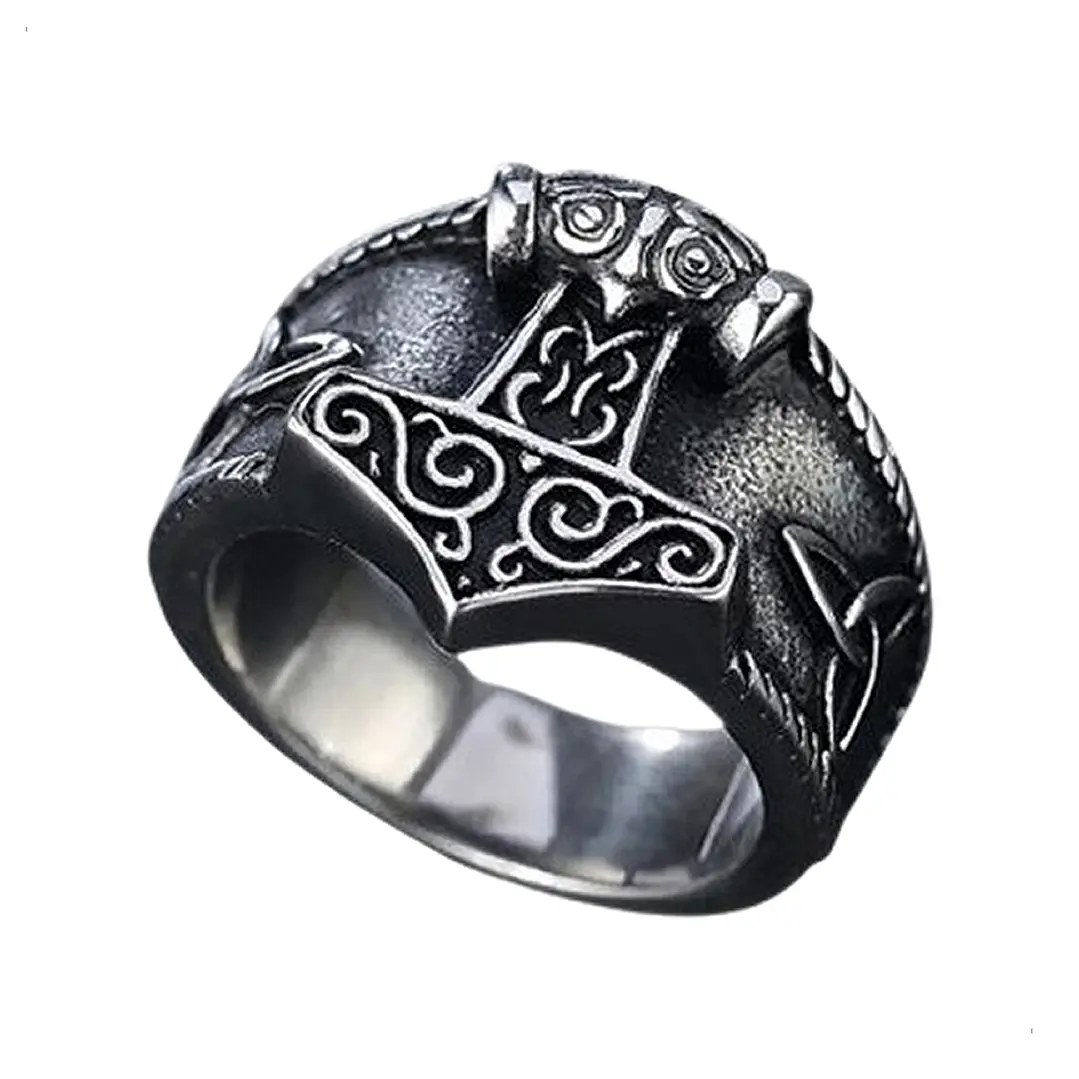 Anillo Vikingo Mjölnir, Acero Inoxidable 1