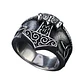 Anillo Vikingo Mjölnir, Acero Inoxidable - Miniatura 1
