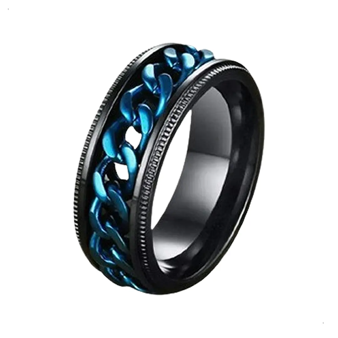 Anillo Blue Chain, Acero Inoxidable, Unisex 1