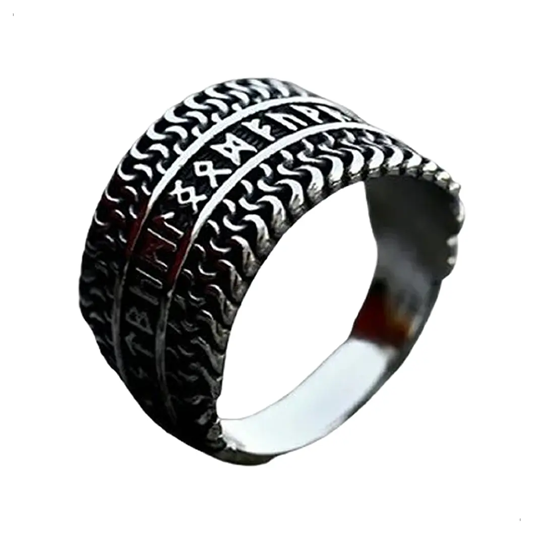 Anillo Vikingo Midgard, Acero Inoxidable, Unisex 1