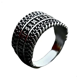 Anillo Vikingo Midgard, Acero Inoxidable, Unisex