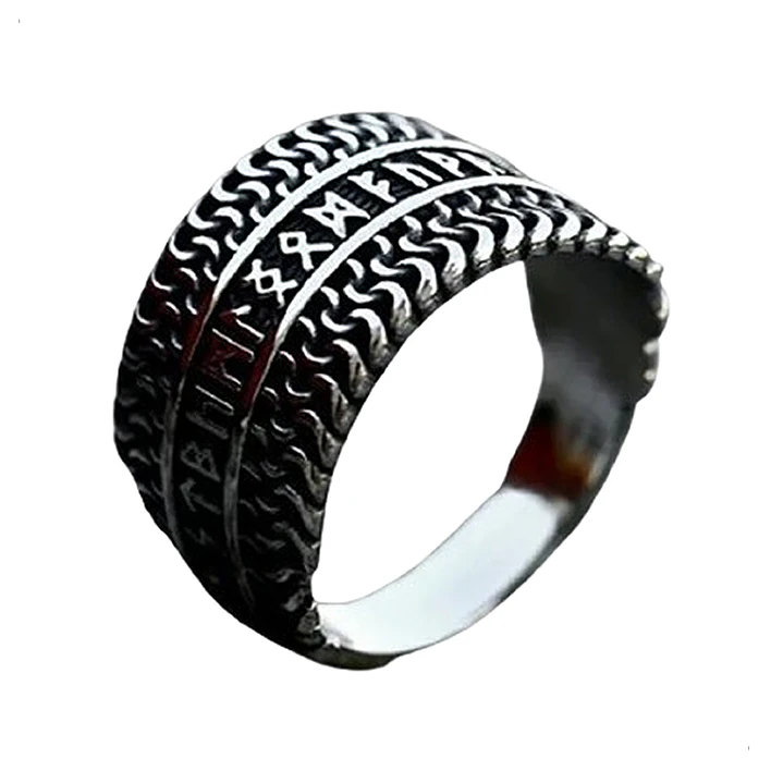 Anillo Vikingo Midgard, Acero Inoxidable, Unisex 1