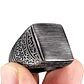 Anillo Cuadrado Retro, Acero Inoxidable, Hombre - Miniatura 1