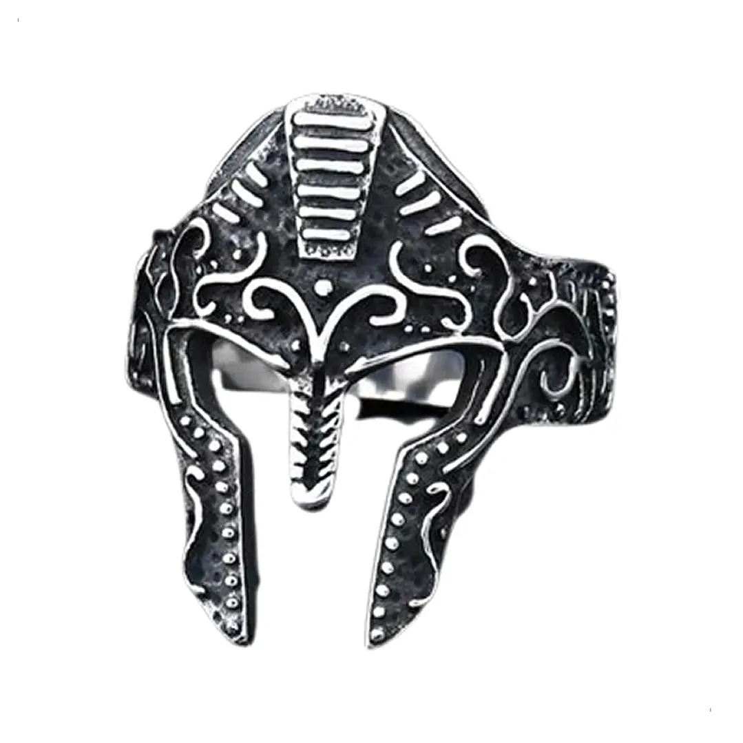 Anillo Casco De Caballero, Acero Inoxidable, Hombre 1