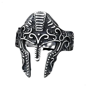 Anillo Casco De Caballero, Acero Inoxidable, Hombre