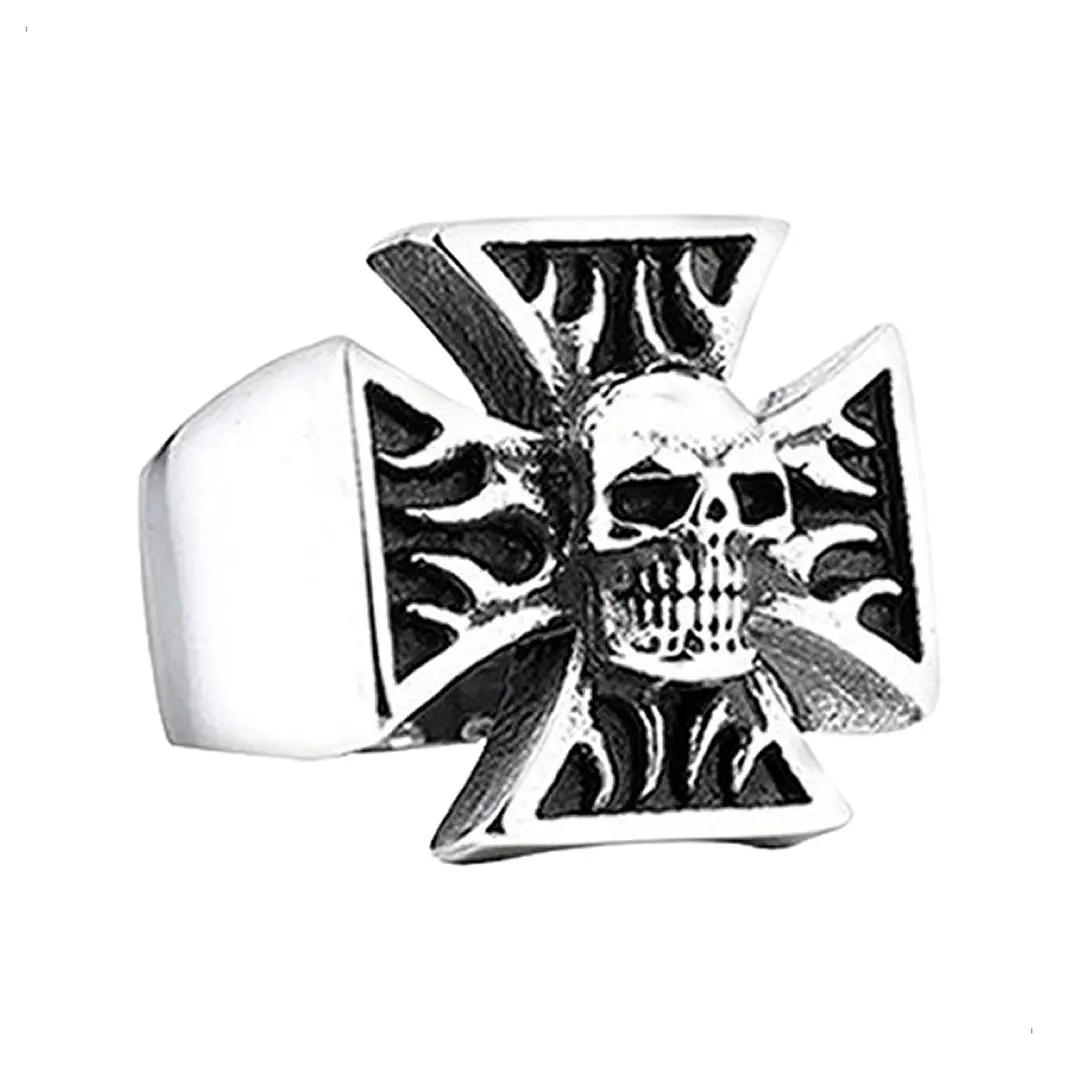 Anillo Cross Skull, Acero Inoxidable, Hombre 1