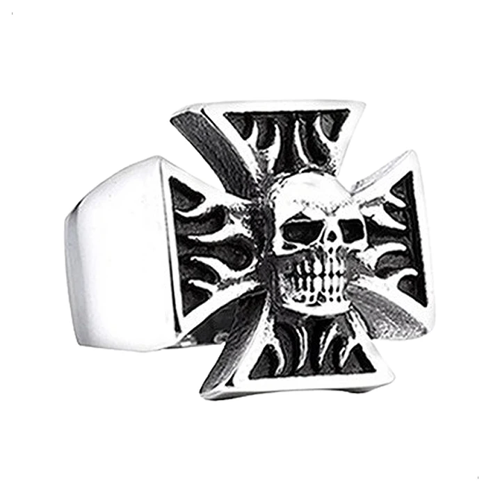 Anillo Cross Skull, Acero Inoxidable, Hombre 1